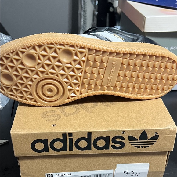 Adidas womens Samba XLG Black White Sneakers - Picture 3 of 3